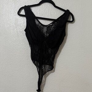 Fashion Nova Midnight Lace Bodysuit